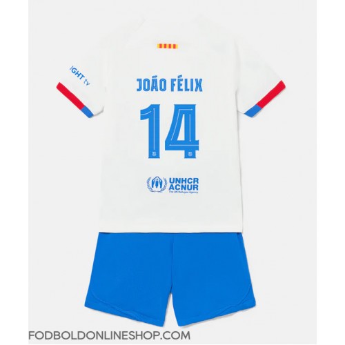 Barcelona Joao Felix #14 Udebane Trøje Børn 2023-24 Kortærmet (+ Korte bukser)